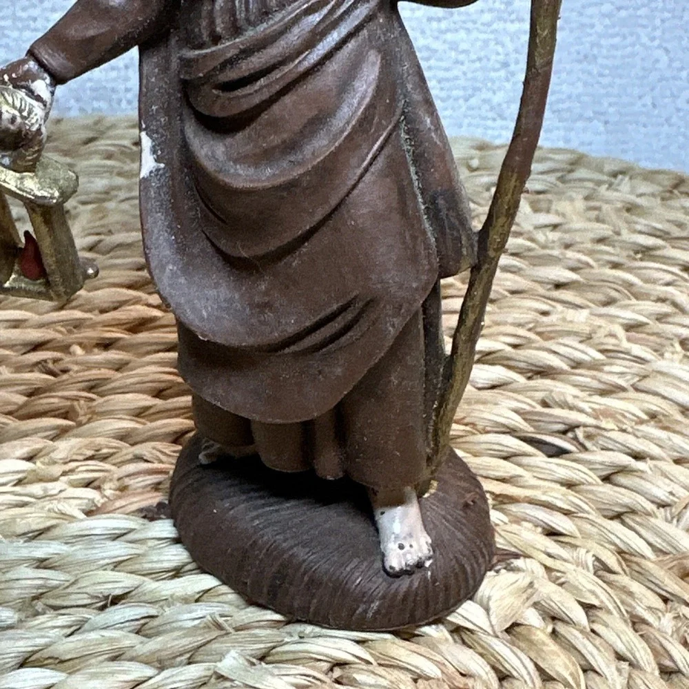 Vintage Shepherd Lantern Musician Nativity Figures Christmas Italy‎ Nativity